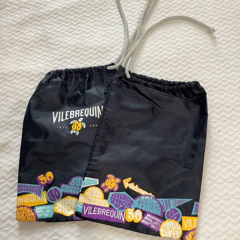 Vilebrequin Nylon Drawstring Bag Waterproof 8” X 11” (0136)